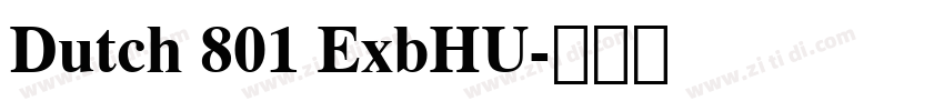 Dutch 801 ExbHU字体转换